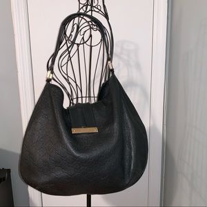 Leather Gucci Monogram Bag